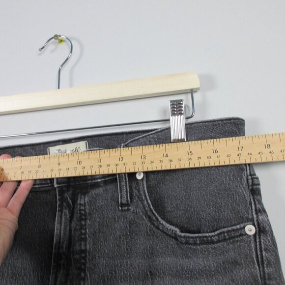 Madewell The Perfect Vintage Jean Women 31 Black Ankle Cotton Denim Distress 630 - Picture 9 of 13
